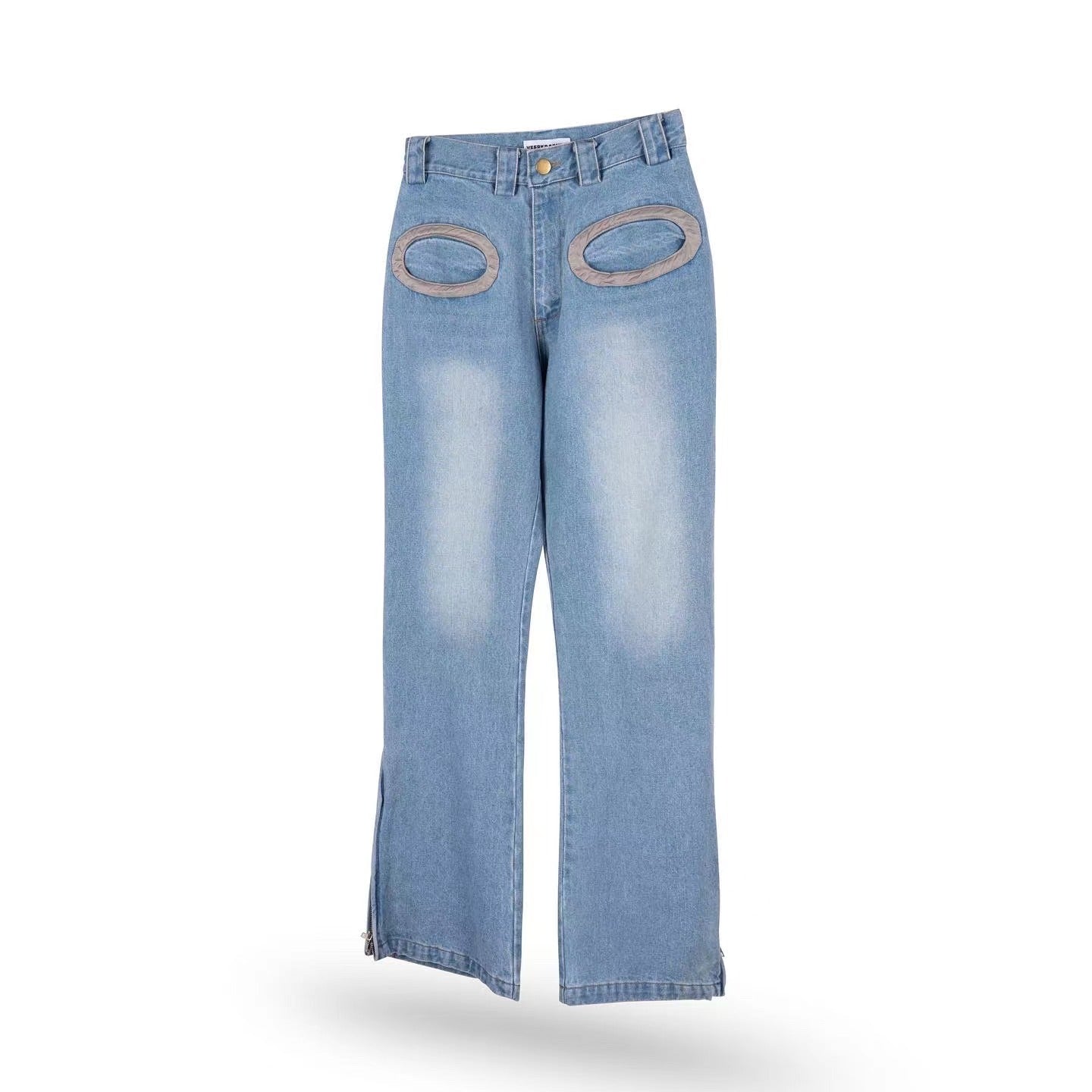 Twisted strip jeans