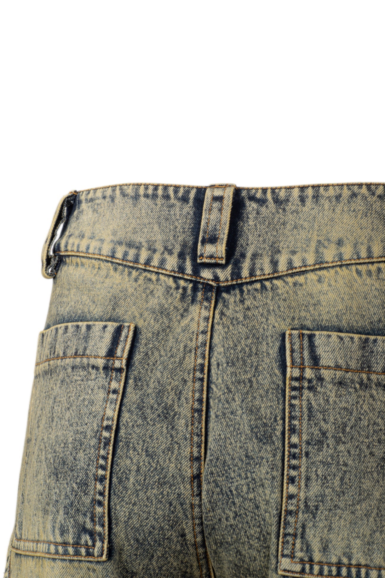 Wide leg dirty wash double jeans – VEERKRACHT