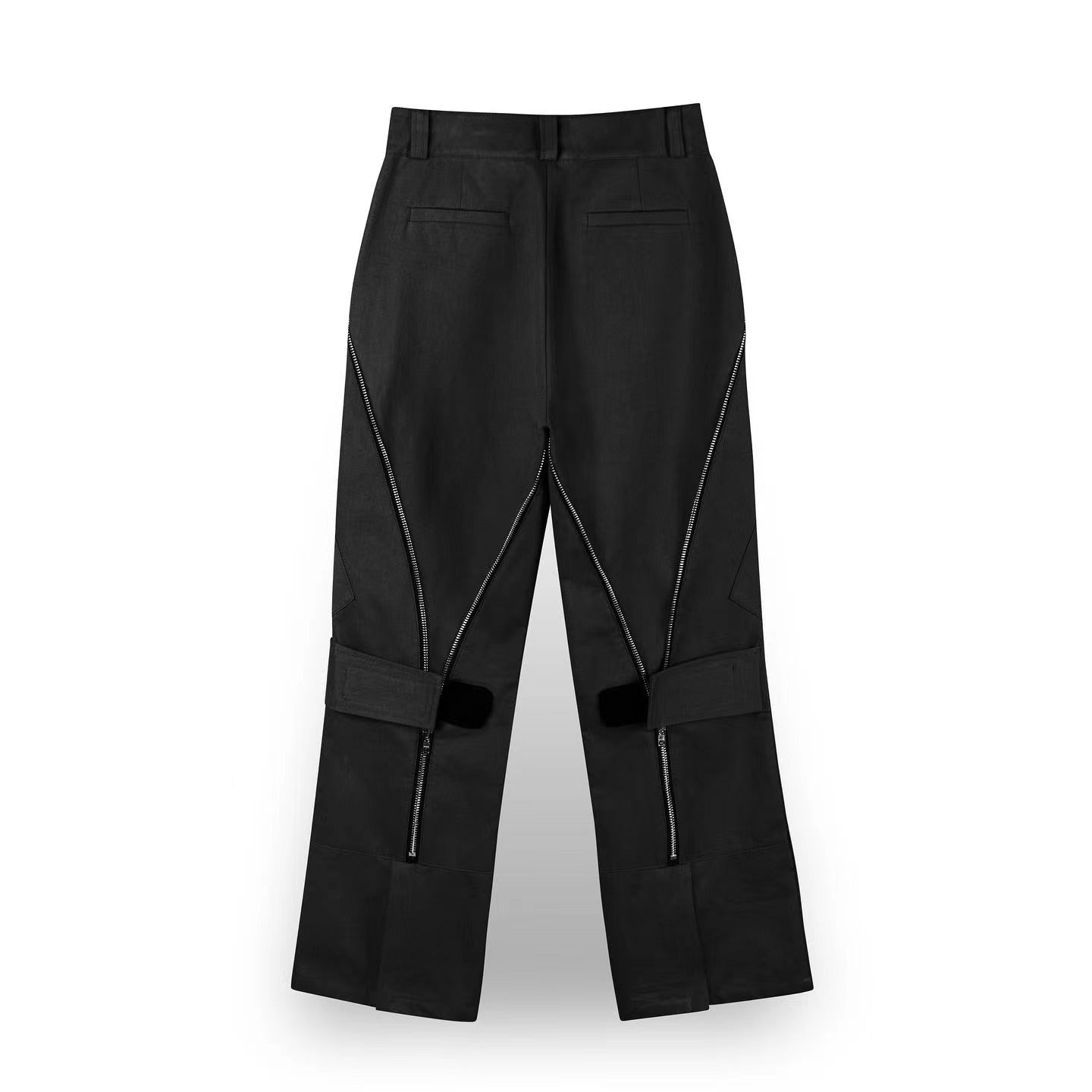 Zip Velcro pants [BLACK,BROWN]