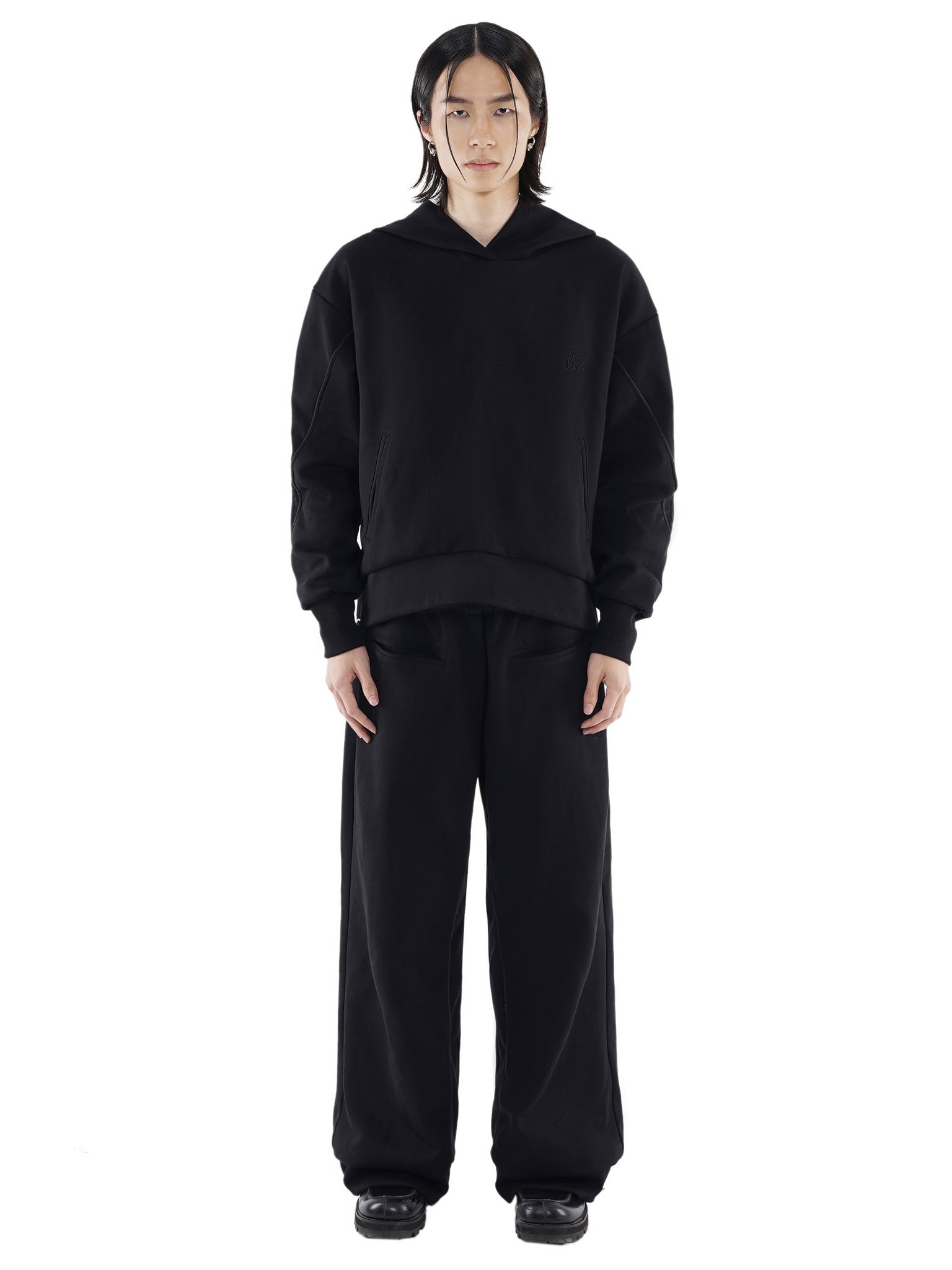 Nylon knit reversible sweatpants