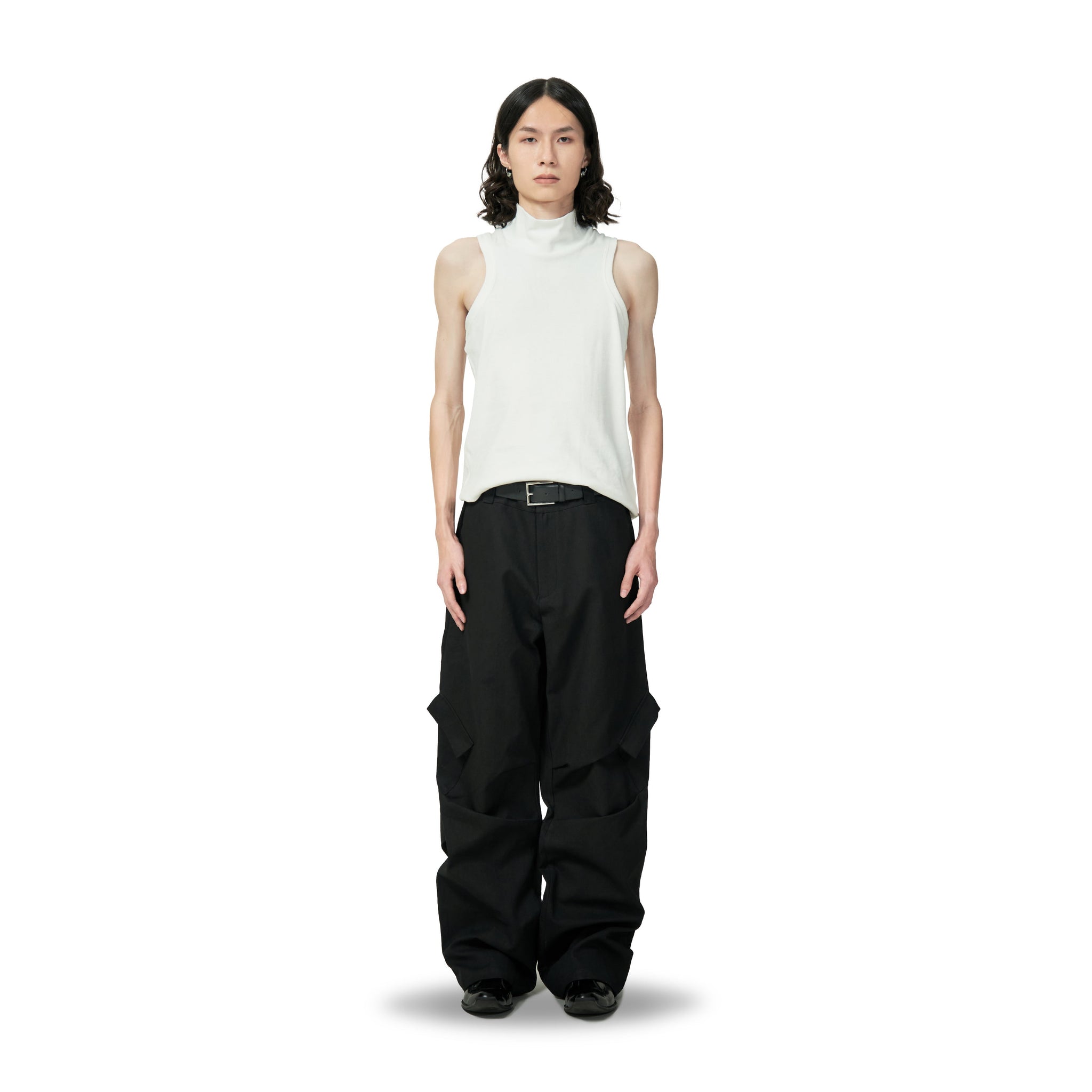 Zip Velcro pants [BLACK,BROWN]