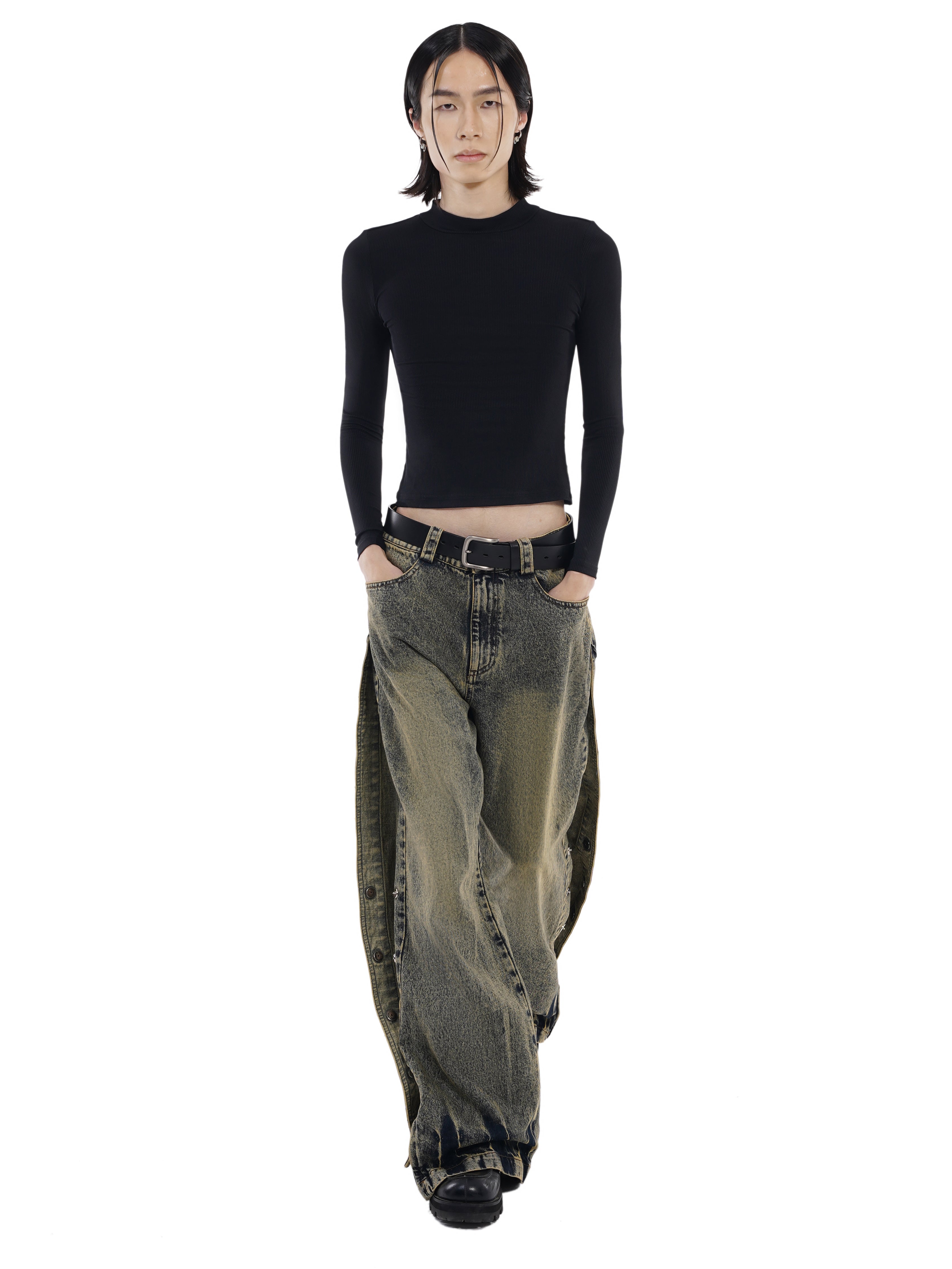 最安値に挑戦！ dirty leg Wide wash VEERKRACHT – jeans double パンツ