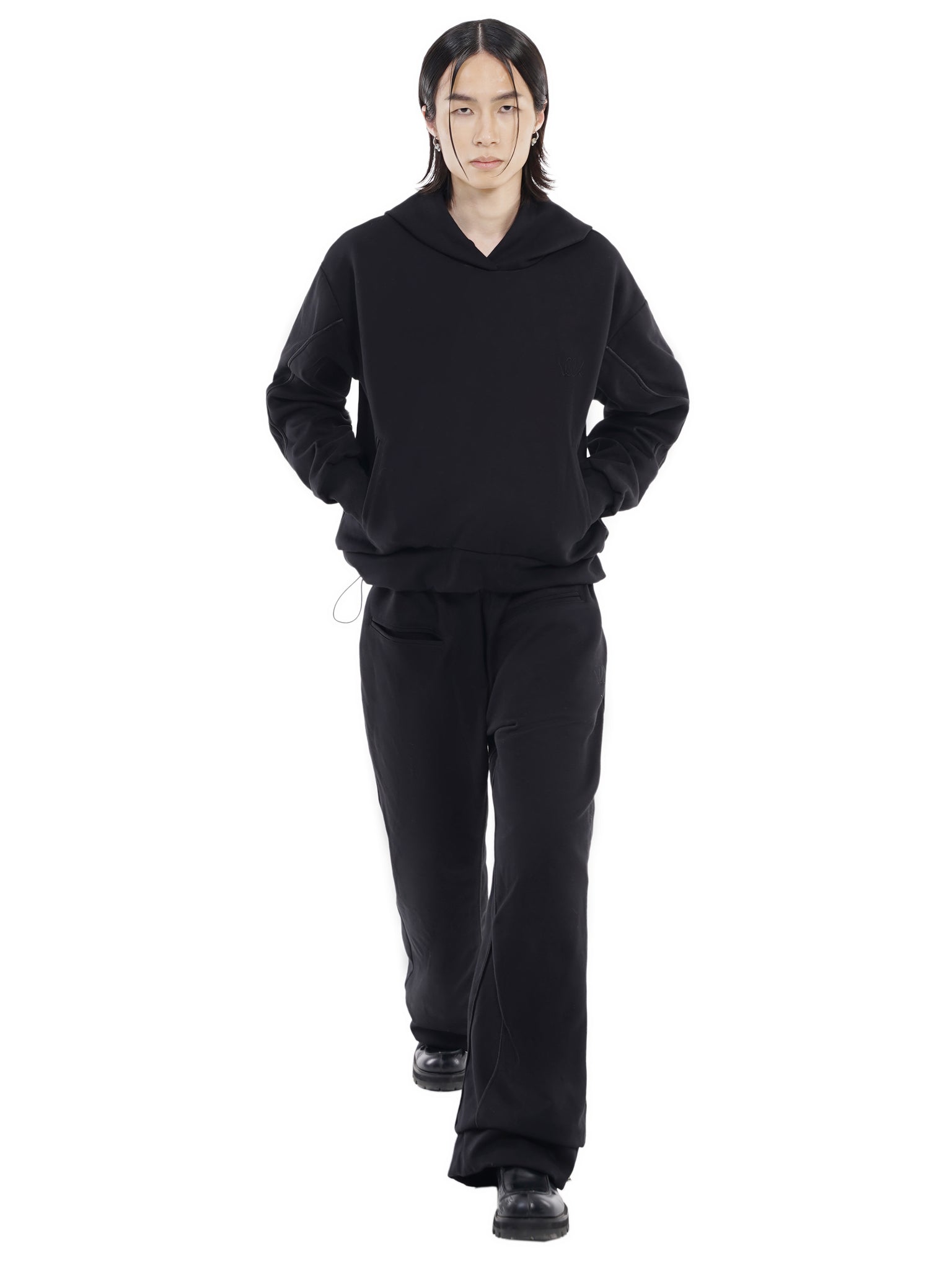 Nylon knit reversible sweatpants