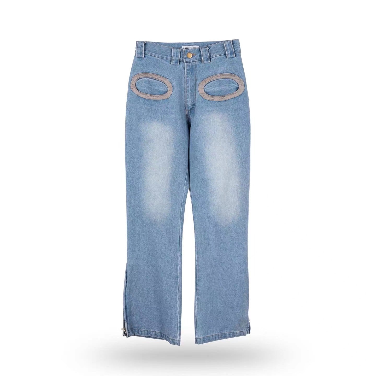 Twisted strip jeans