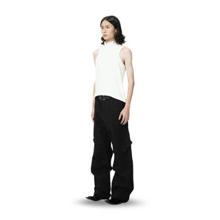 Zip Velcro pants [BLACK,BROWN]